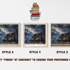 The skin of our teeth literary print in frame leaning in hallway – literary fiction wall art