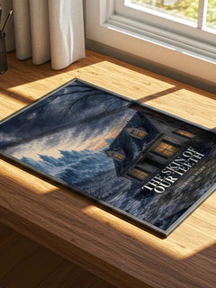 The skin of our teeth watercolour book poster framed on wall – literary fiction wall art