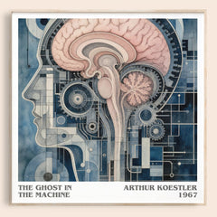 The ghost in the machine literary book poster by Arthur Koestler – framed literary art print