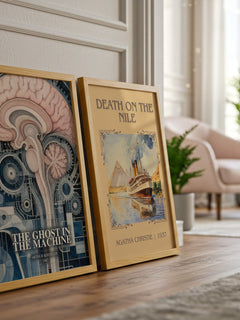 The ghost in the machine watercolour print framed by window – literary home decor