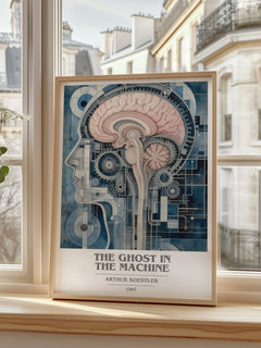 The ghost in the machine book cover poster colour and style options – Arthur Koestler book art