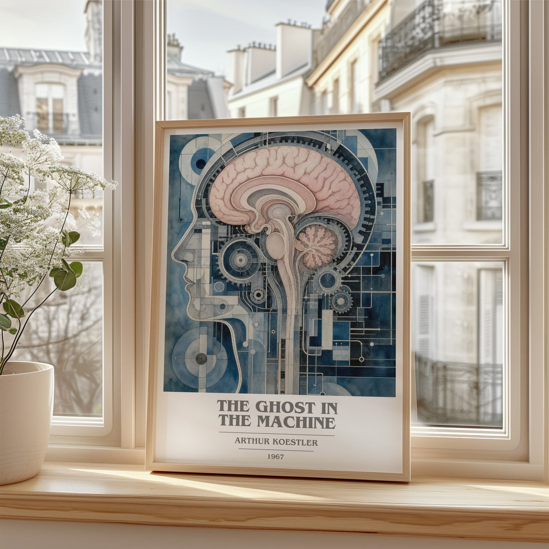 The ghost in the machine book cover poster colour and style options – Arthur Koestler book art