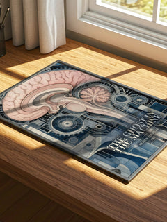 The ghost in the machine watercolour book poster framed on wall – philosophy wall art
