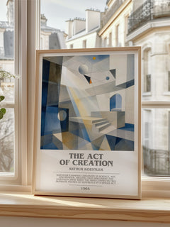The act of creation bookish poster colour and style options – Arthur Koestler book art