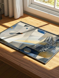 The act of creation watercolour book poster framed on wall – non fiction wall art