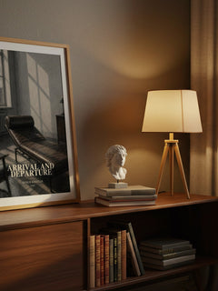 Arrival and Departure watercolour print on bookshelf – Arthur Koestler fan gift