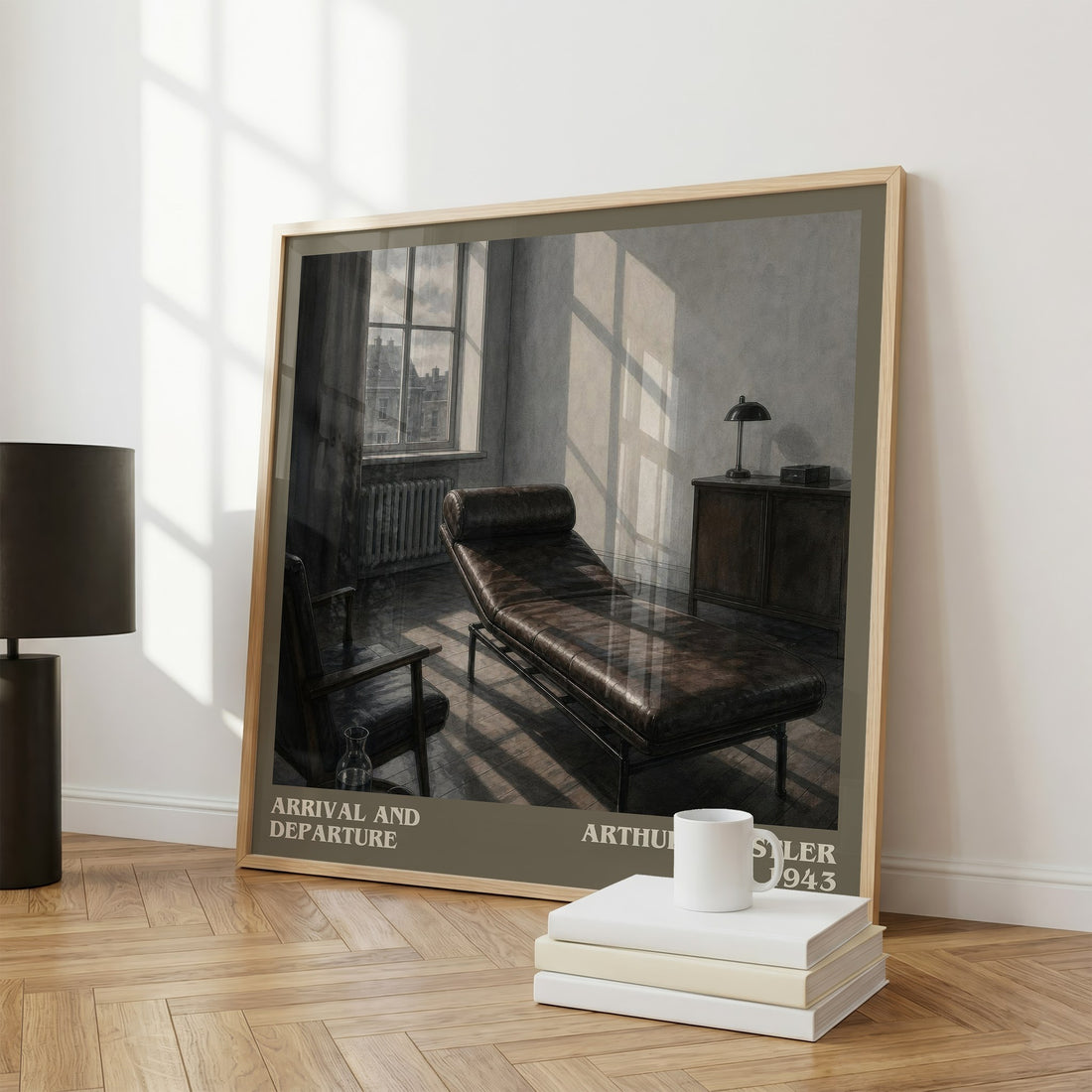 Arrival and Departure literary print framed by window – literary home decor