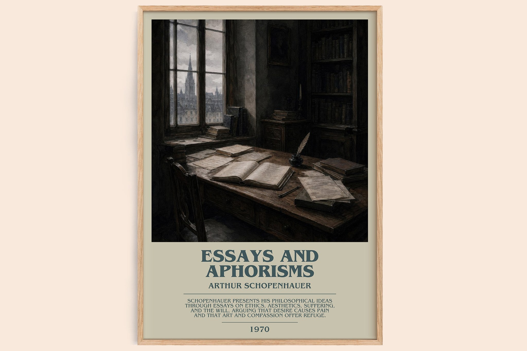 Essays and aphorisms Bookish Wall Art by Arthur Schopenhauer