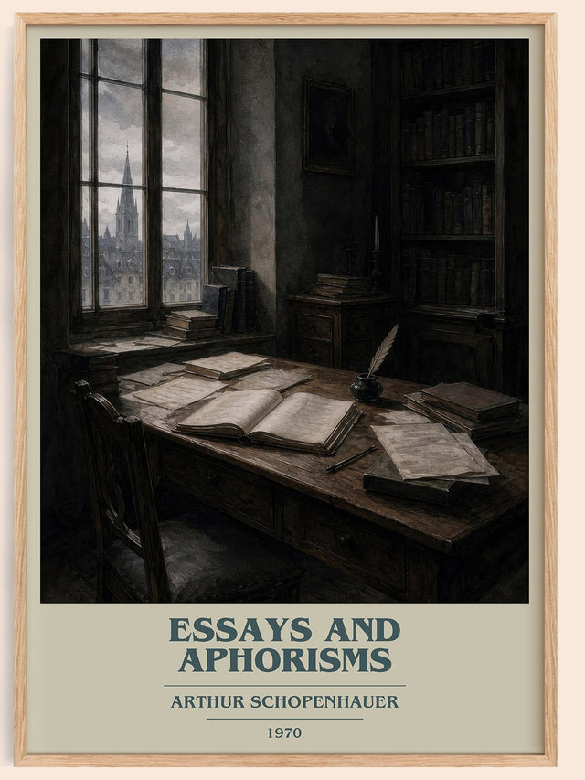 Essays and aphorisms Book Cover Poster by Arthur Schopenhauer