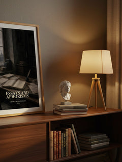 Essays and aphorisms watercolour print on bookshelf – Arthur Schopenhauer fan gift