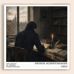 The Essays Of Arthur Schopenhauer literary book poster by Arthur Schopenhauer – framed literary art print