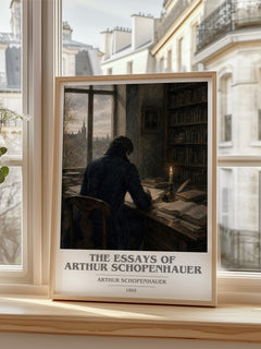 The Essays Of Arthur Schopenhauer book cover poster colour and style options – Arthur Schopenhauer book art