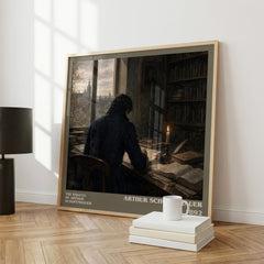 The Essays Of Arthur Schopenhauer literary print framed by window – literary home decor