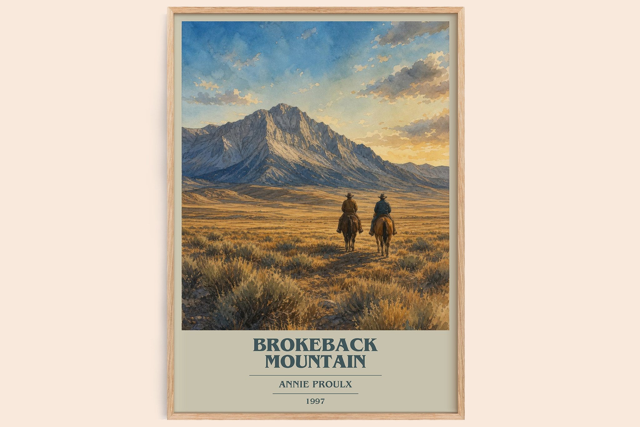 Brokeback Mountain Book Cover Poster by Annie Proulx