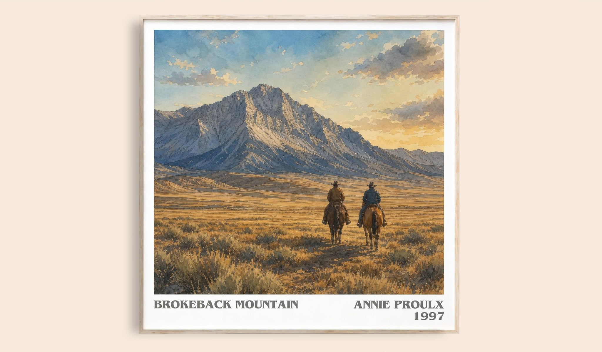Brokeback Mountain Literary Art Print by Annie Proulx