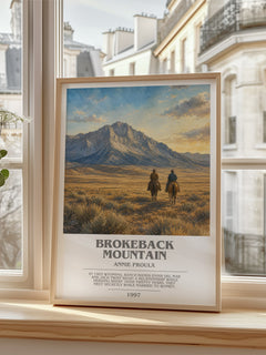 Brokeback Mountain bookish poster colour and style options – Annie Proulx book art