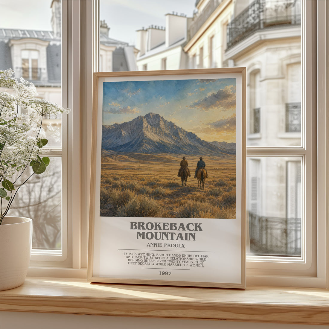 Brokeback Mountain bookish poster colour and style options – Annie Proulx book art