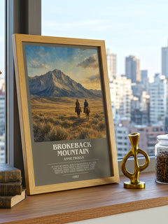 Brokeback Mountain bookish print framed by window – literary home decor