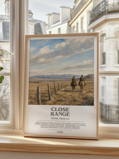 Close Range bookish poster colour and style options – Annie Proulx book art