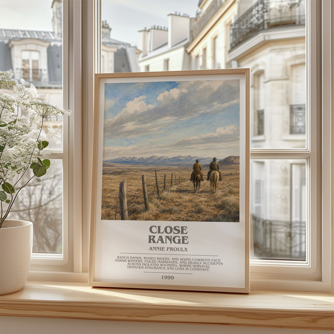 Close Range bookish poster colour and style options – Annie Proulx book art