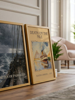 Rites of passages watercolour print framed by window – literary home decor