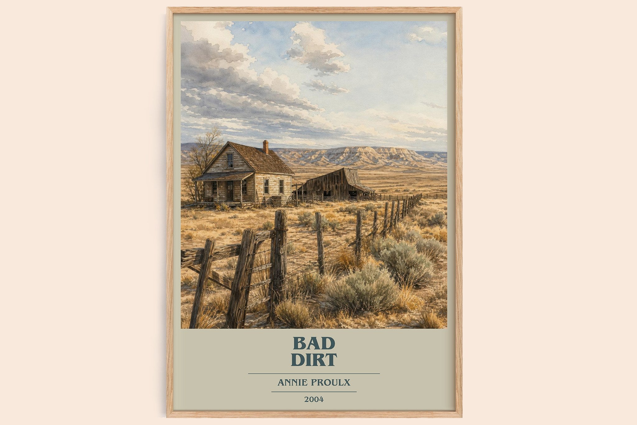 Bad Dirt Book Cover Poster by Annie Proulx
