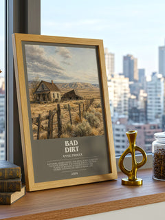 Bad Dirt bookish print framed by window – literary home decor