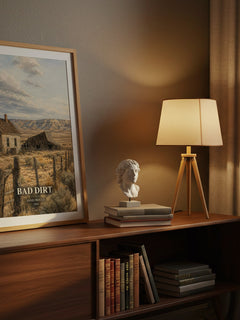 Bad Dirt watercolour print on bookshelf – Annie Proulx fan gift