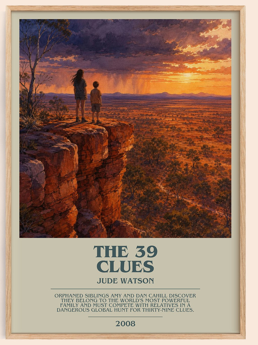 The 39 Clues bookish book poster by Jude Watson – framed literary art print