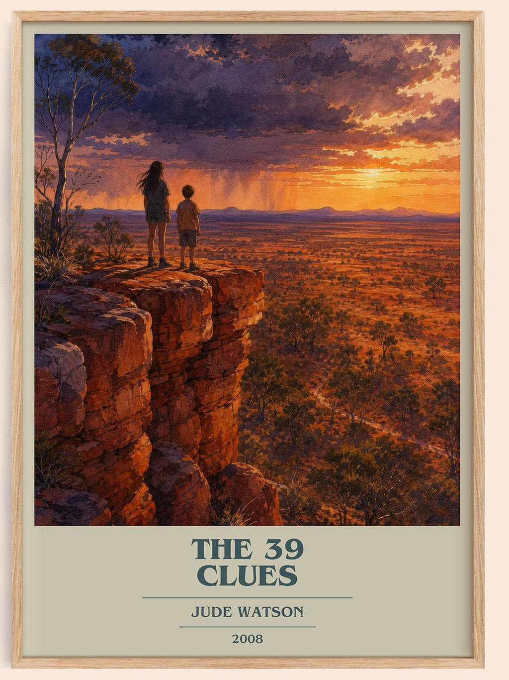 The 39 Clues book cover book poster by Jude Watson – framed literary art print