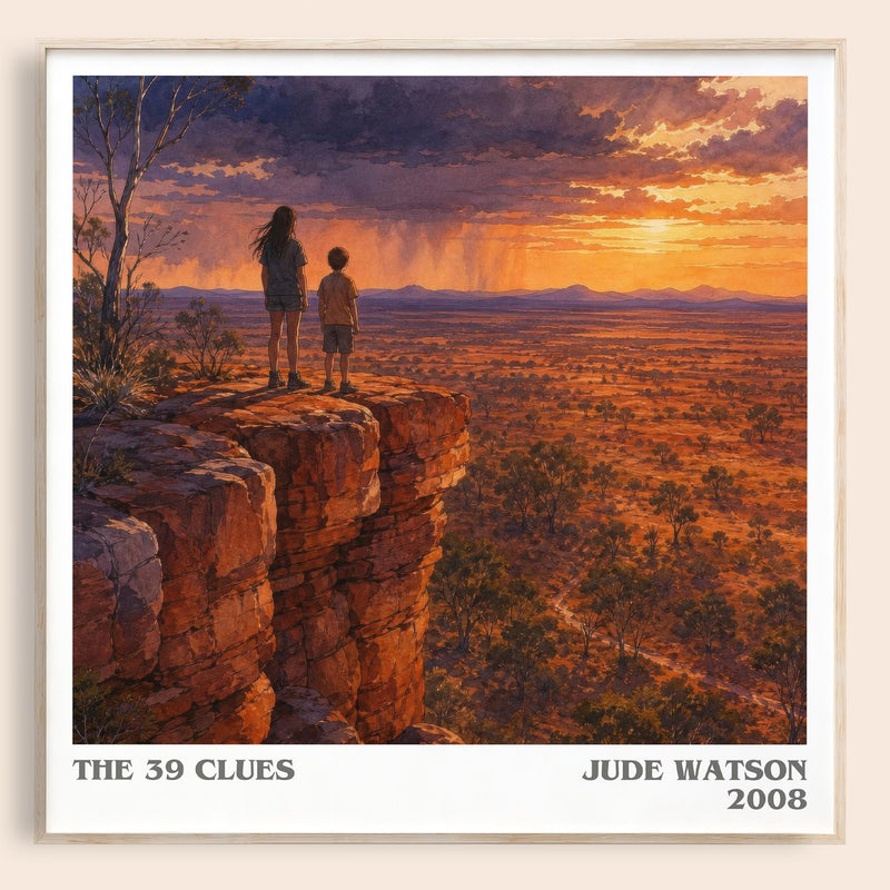 The 39 Clues literary book poster by Jude Watson – framed literary art print