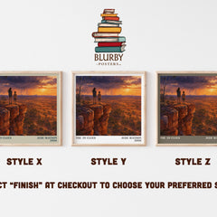 The 39 Clues literary print in frame leaning in hallway – adventure wall art