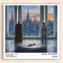Star Wars - Jedi Apprentice - The Dark Rival literary book poster by Jude Watson – framed literary art print