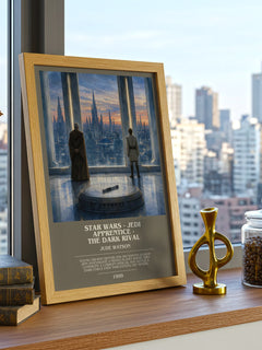 Star Wars - Jedi Apprentice - The Dark Rival bookish print framed by window – literary home decor