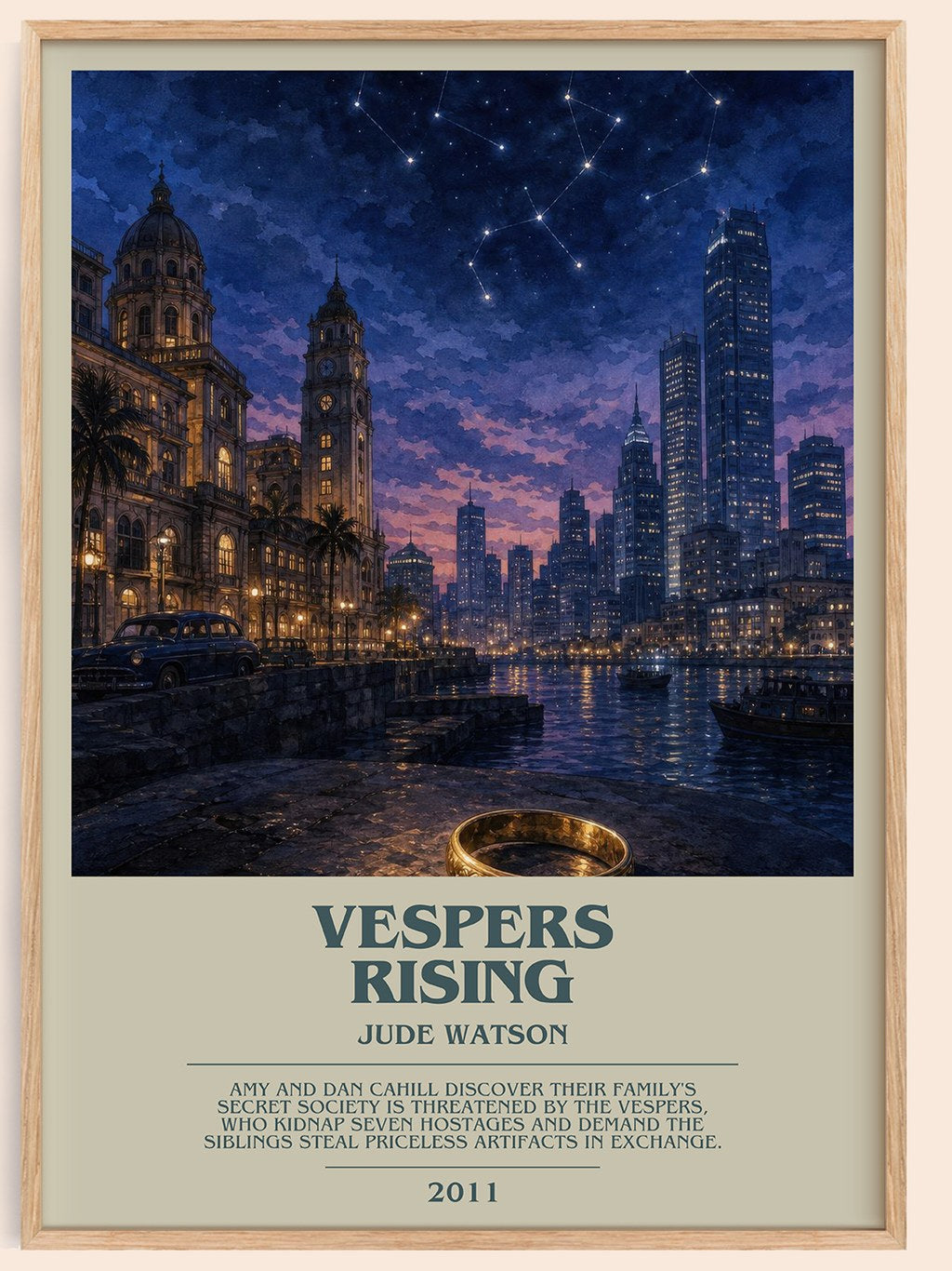 Vespers Rising bookish book poster by Jude Watson – framed literary art print