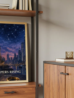 Vespers Rising book watercolour illustration paper finish options – matte satin gloss