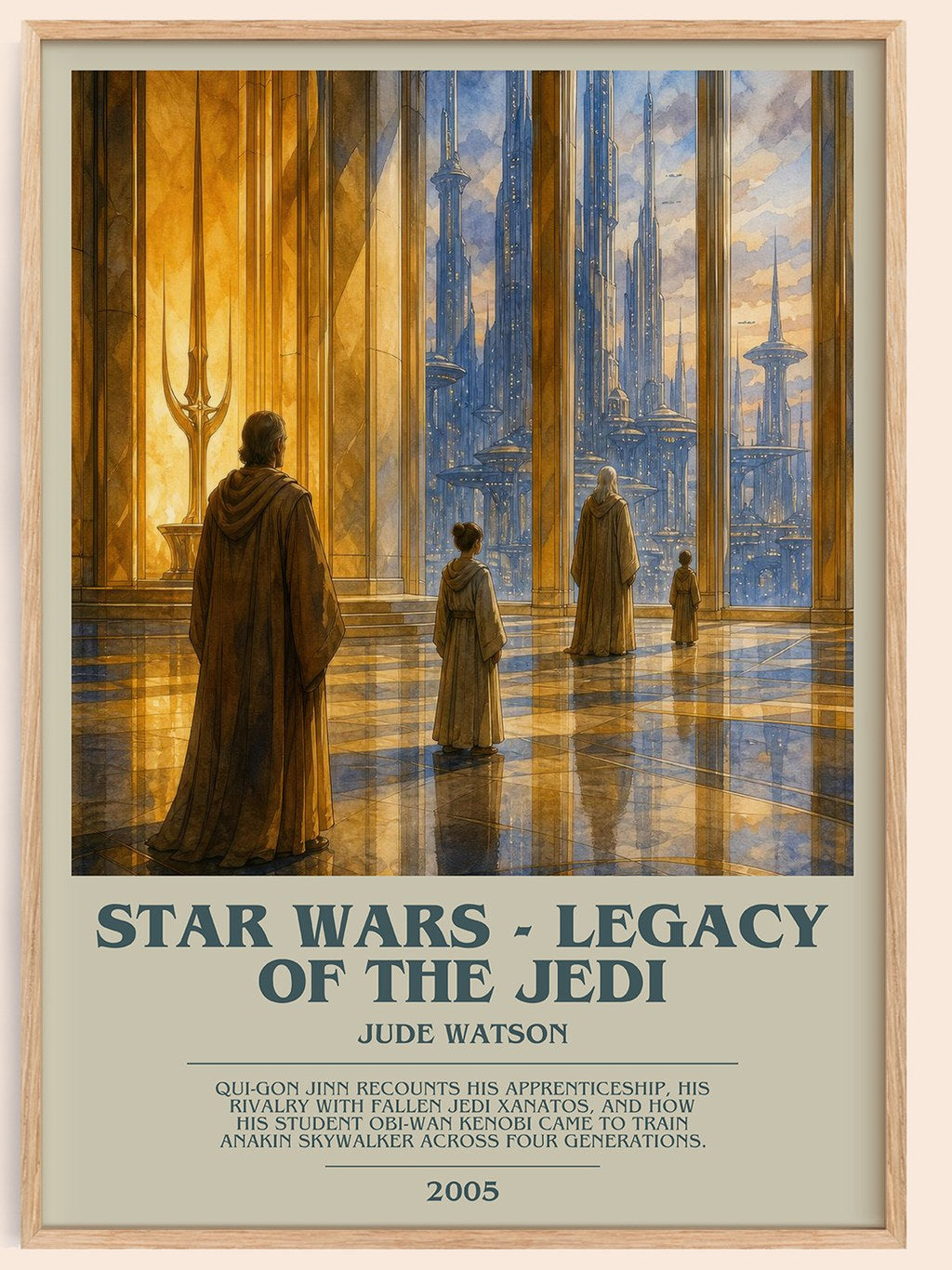 Star Wars - Legacy of the Jedi bookish book poster by Jude Watson – framed literary art print
