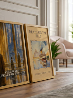Star Wars - Legacy of the Jedi watercolour print framed by window – literary home decor