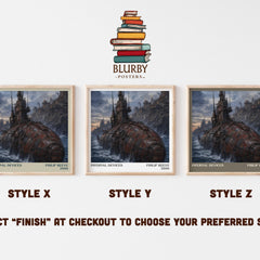 Infernal devices literary print in frame leaning in hallway – young adult wall art