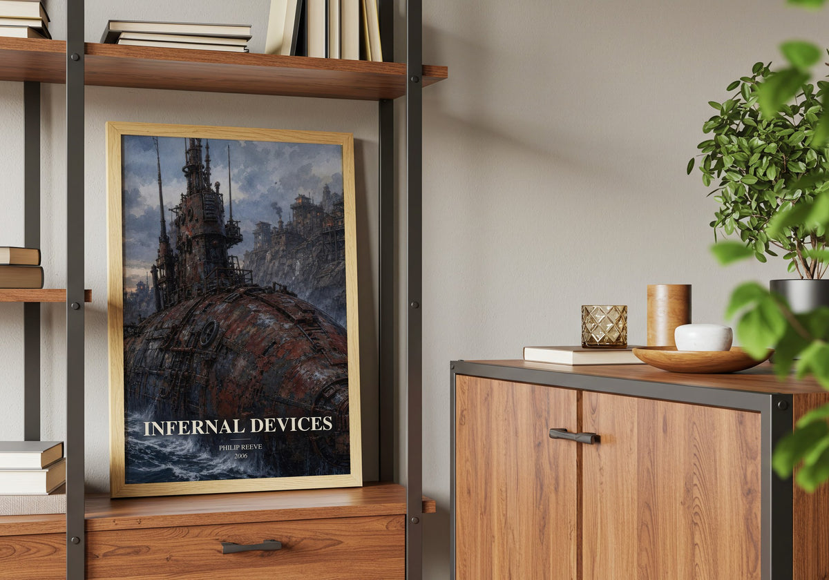 Infernal devices book watercolour illustration paper finish options – matte satin gloss