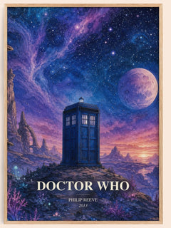 Doctor Who watercolour book poster by Philip Reeve – framed literary art print