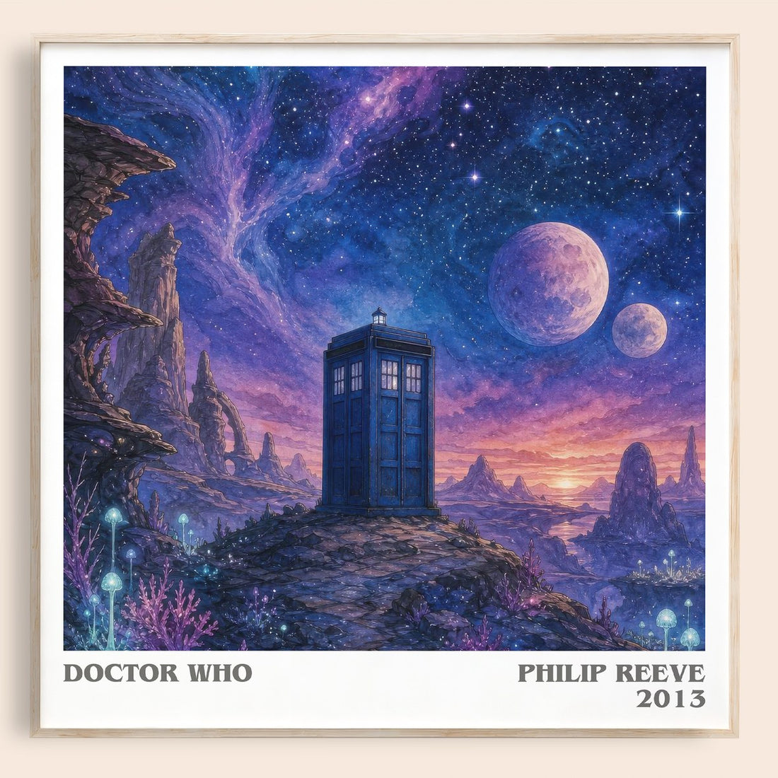 Doctor Who literary book poster by Philip Reeve – framed literary art print