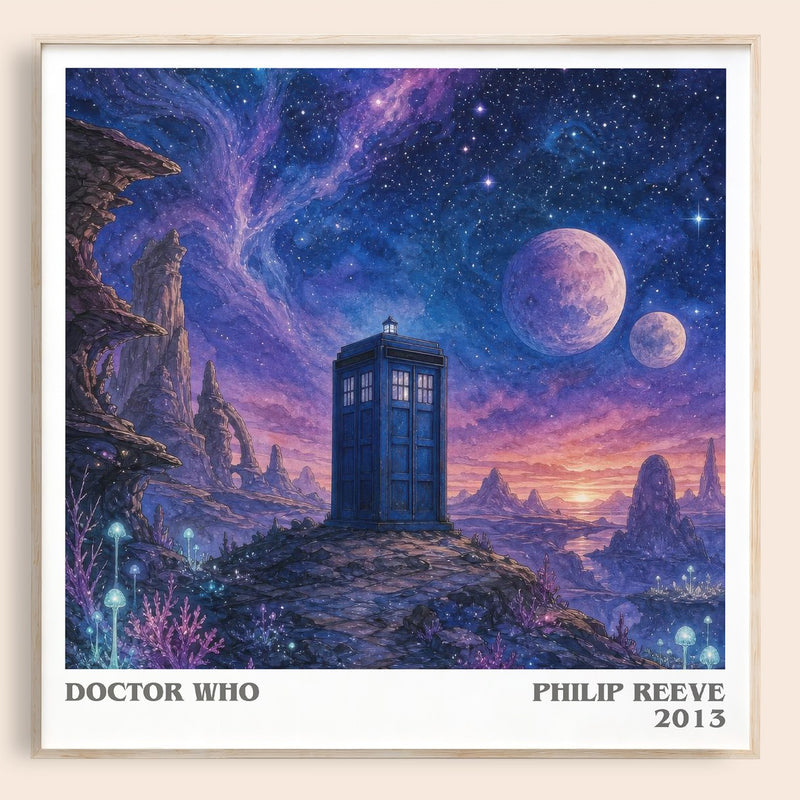 Doctor Who literary book poster by Philip Reeve – framed literary art print