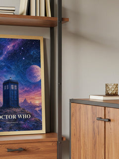 Doctor Who book watercolour illustration paper finish options – matte satin gloss