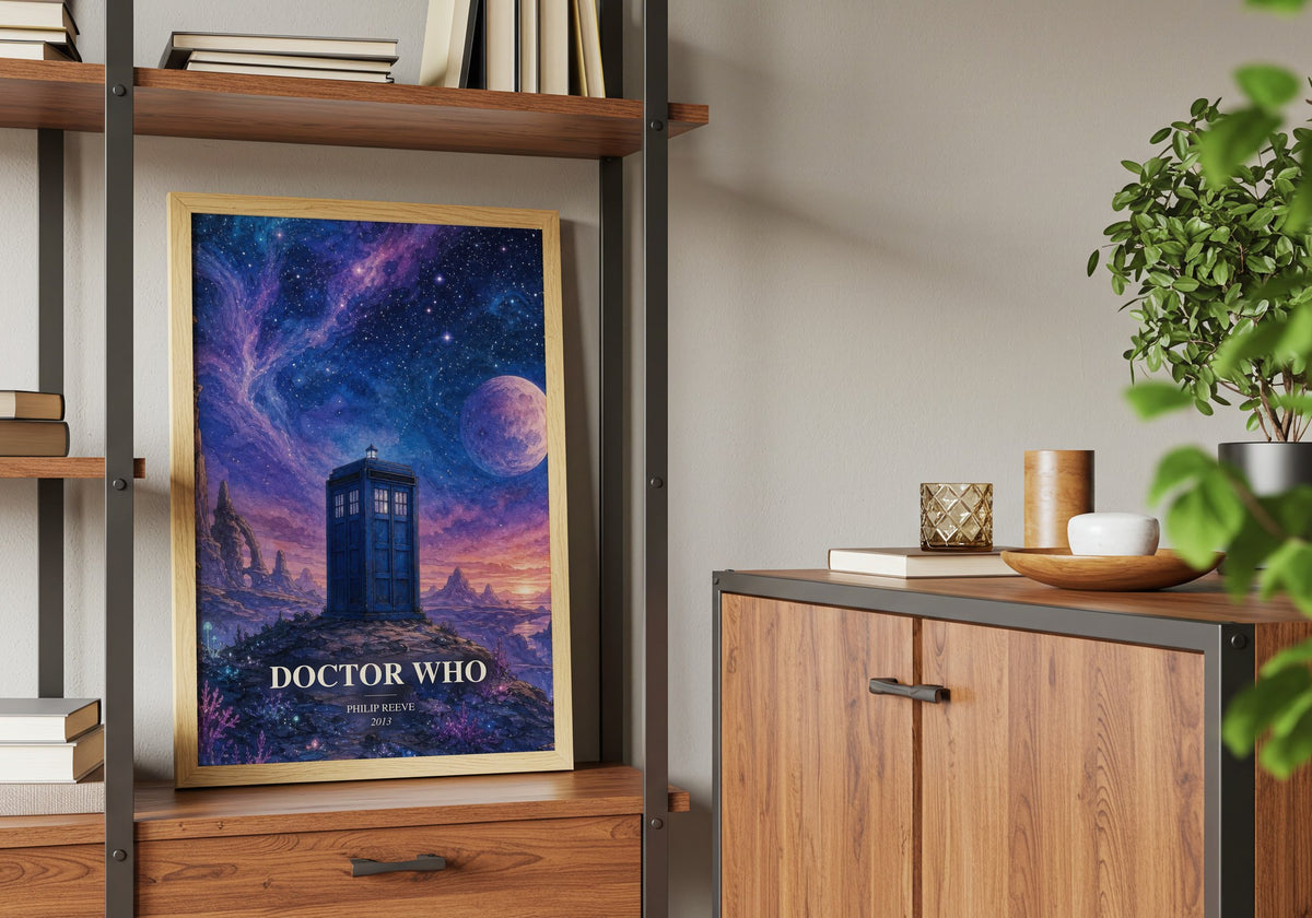 Doctor Who book watercolour illustration paper finish options – matte satin gloss