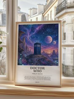 Doctor Who bookish poster colour and style options – Philip Reeve book art