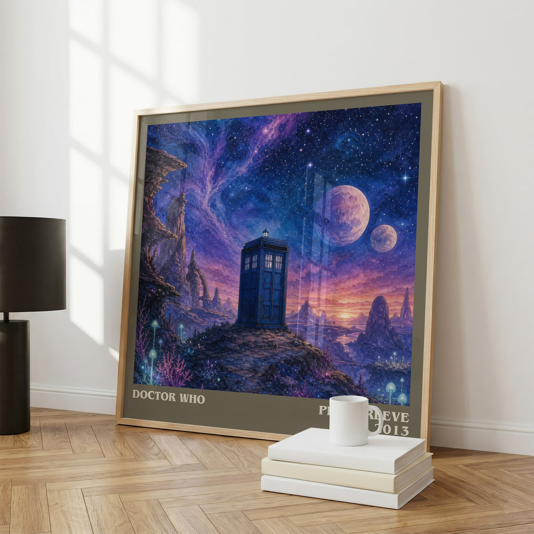 Doctor Who literary print framed by window – literary home decor