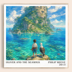 Oliver And The Seawigs Literary Art Print by Philip Reeve – square framed poster