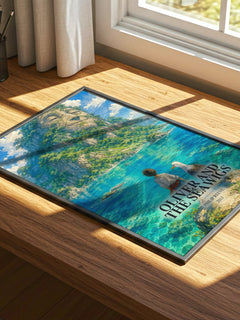 Oliver And The Seawigs watercolour book poster framed on wall – childrens wall art
