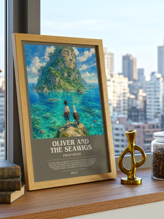 Oliver And The Seawigs bookish print framed by window – literary home decor